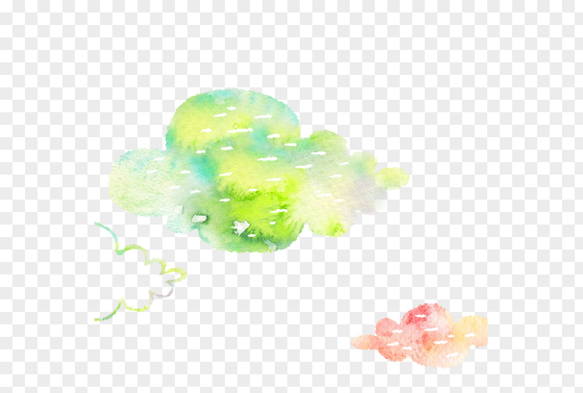 Watercolor Painted Clouds Creative Painting Cloud PNG