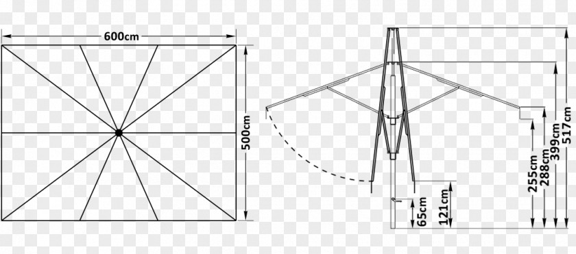 Table Umbrella Triangle Technical Drawing Diagram PNG