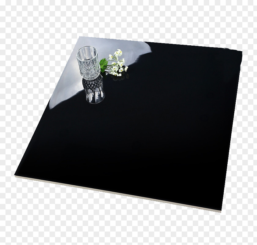 Black Mirror Glass Coffee Table PNG