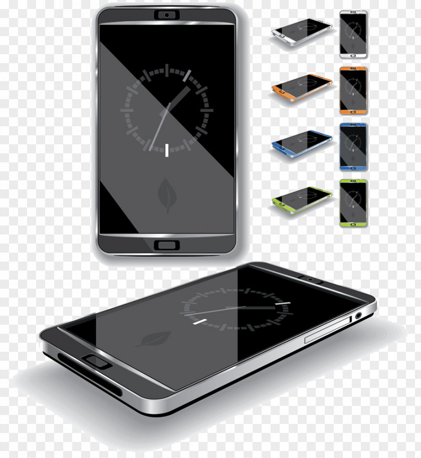 Black Smartphone Time Interface Picture HTC Evo 3D Wi-Fi PNG