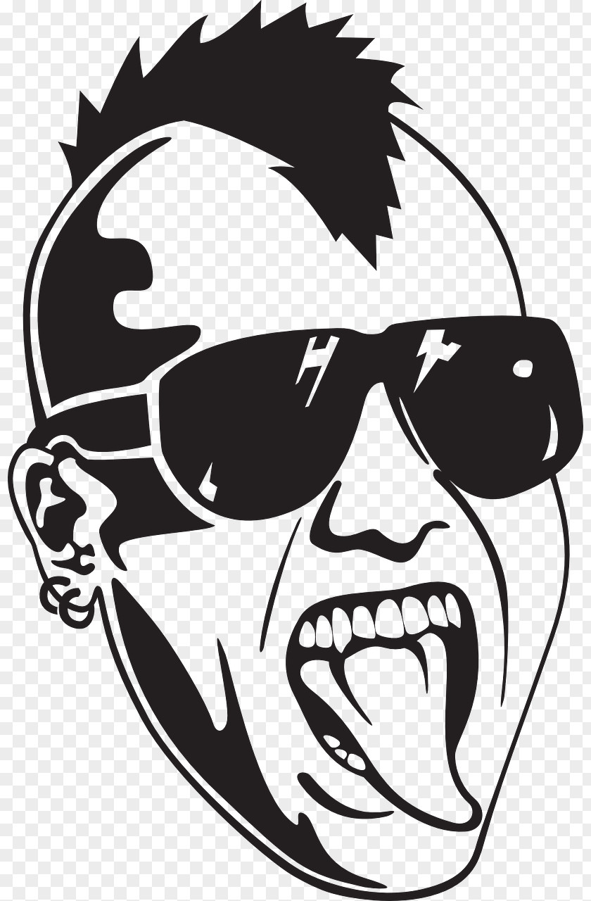 Bull Face Punk Rock Art Clip PNG