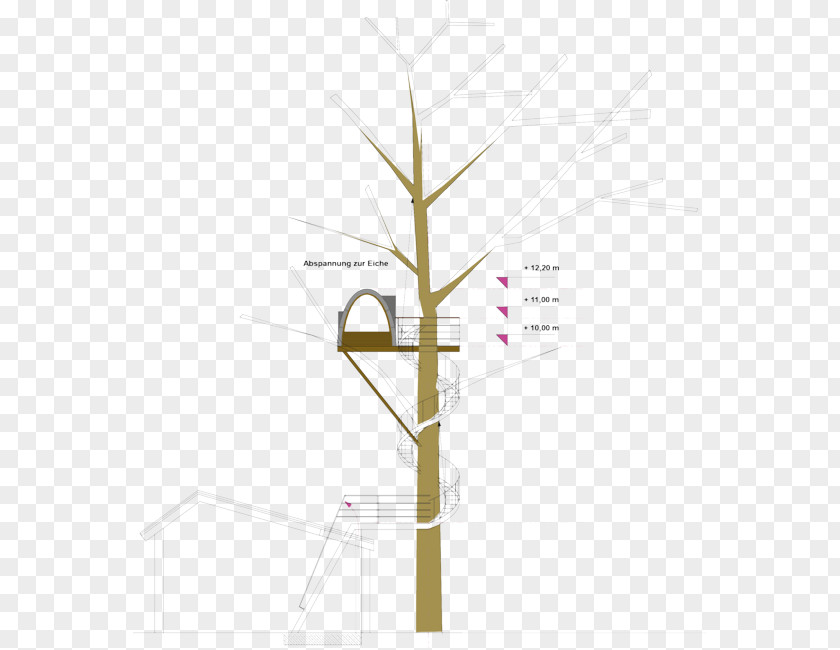 Wendeltreppe Tree House Aufmaß Computer-aided Design PNG