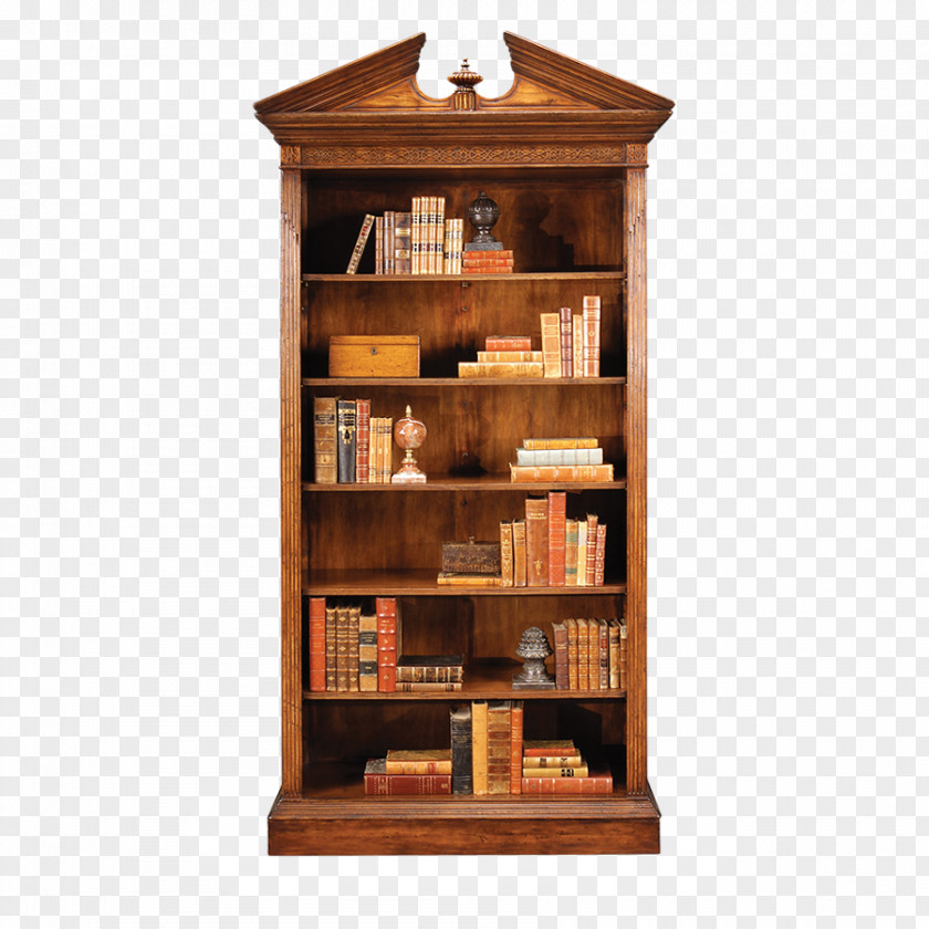 Bookcase Shelf Table Pediment Furniture PNG