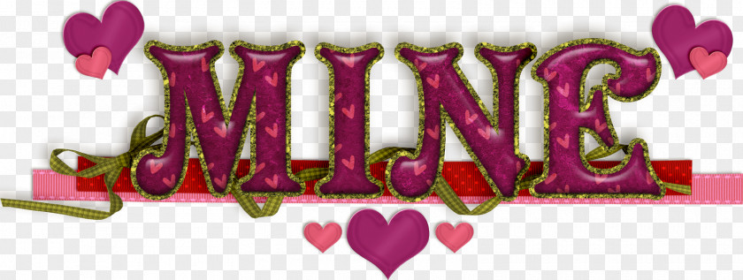 Valentine's Day Pink M Font PNG