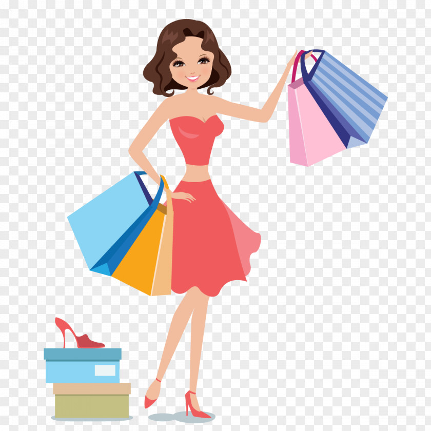 Women Shopping Vector Woman Icon PNG