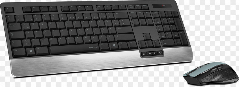 Ok Computer Lp Mouse Keyboard SPEEDLINK LUCIDIS RF Wireless QWERTZ German Black Accessories USB Black, Silver PNG