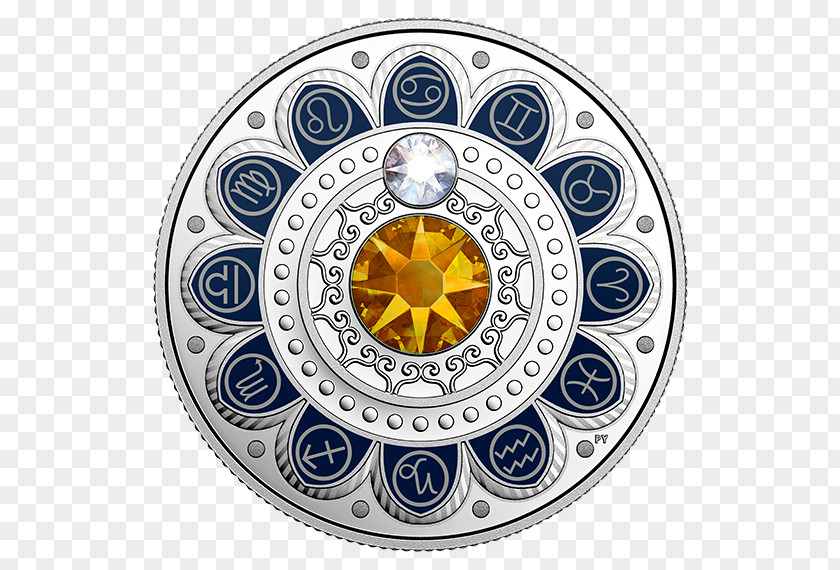 Cancer Astrology Dollar Coin Zodiac Silver PNG