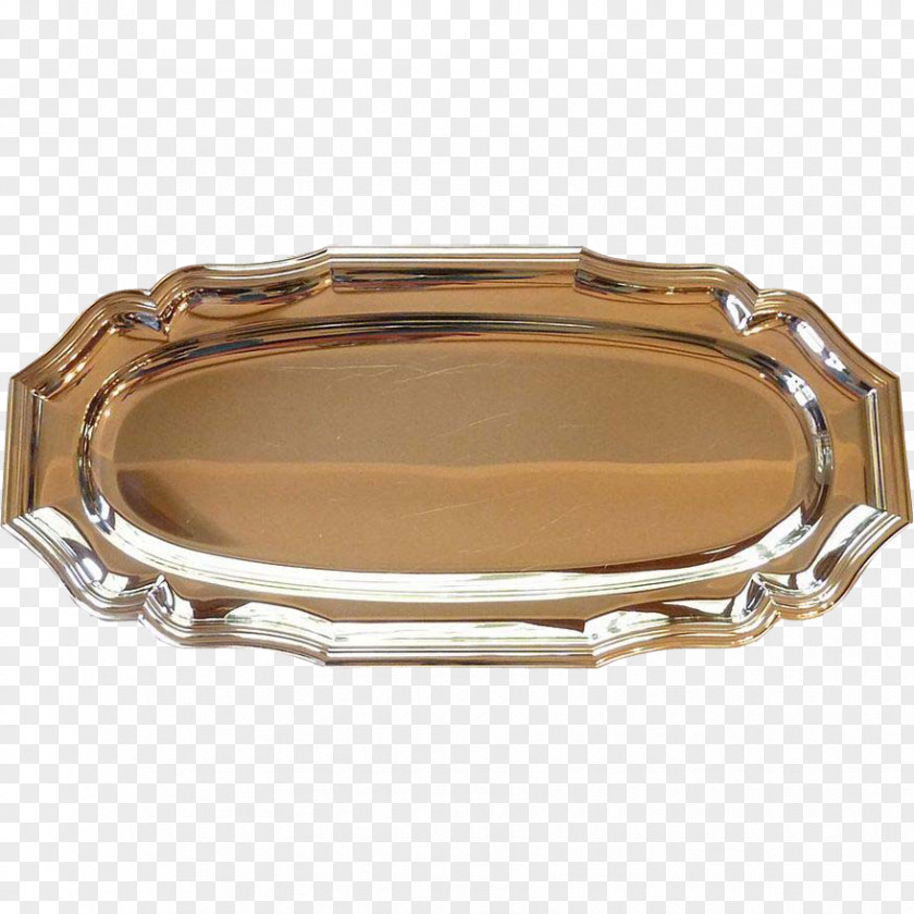 Brass Platter Tray Silver Metal PNG