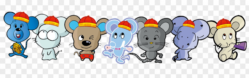 Line Up Little Mouse Muroidea Cartoon Clip Art PNG