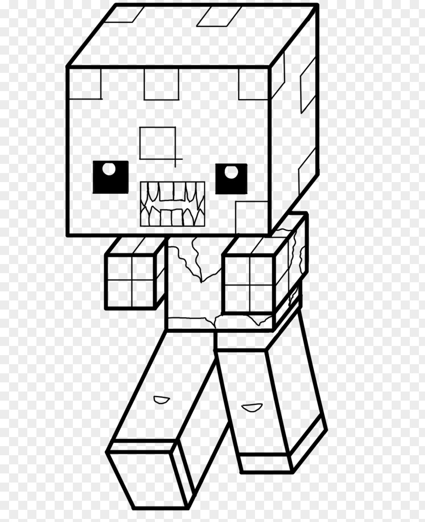 Minecraft Line Art Drawing Coloring Book Black And White PNG