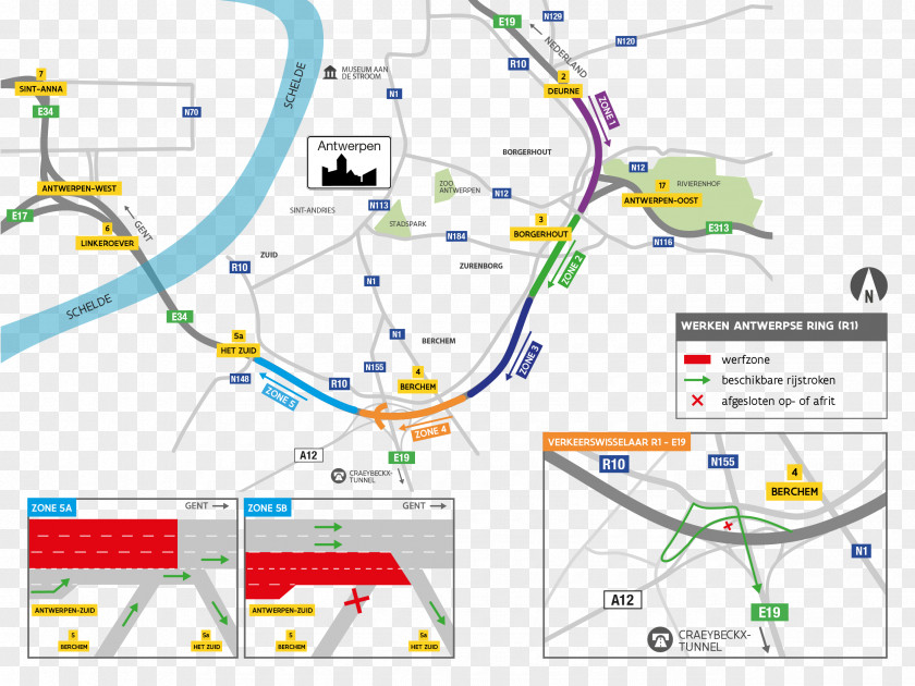 Road R1 Ring Oosterweel Link City Of Brussels PNG