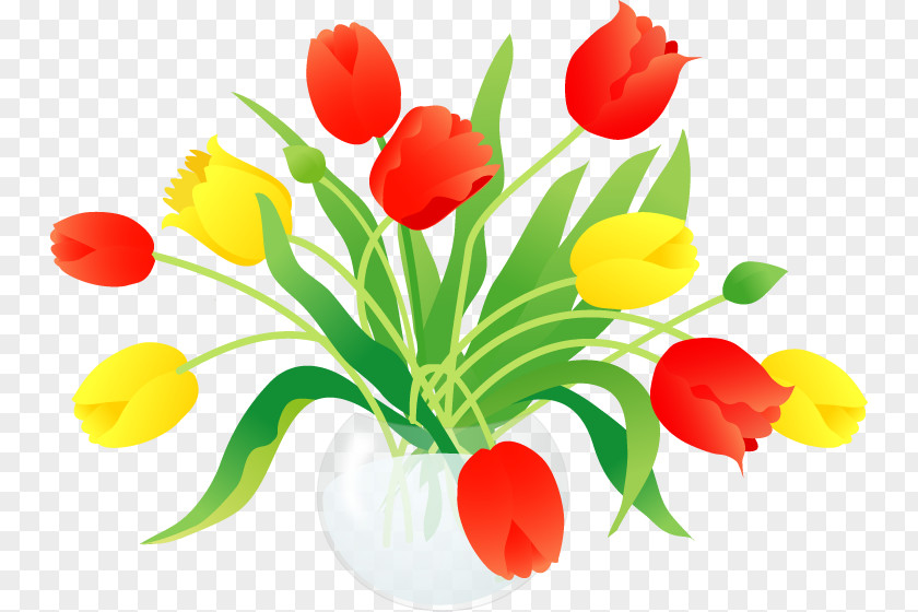 Tulip Cut Flowers Floral Design PNG