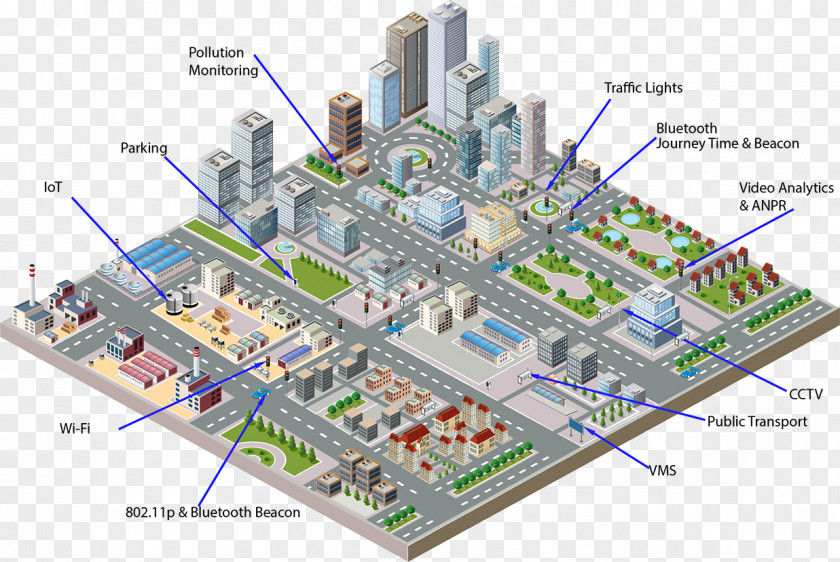 City Isometric Projection PNG