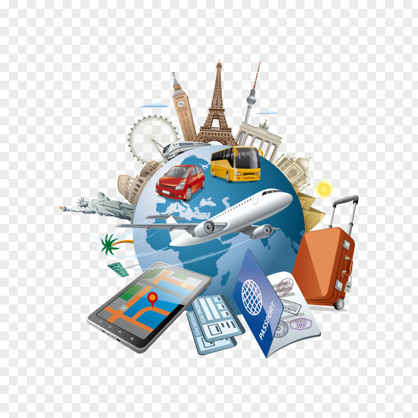 Vector Global Travel Elements Tourism Royalty-free Illustration PNG