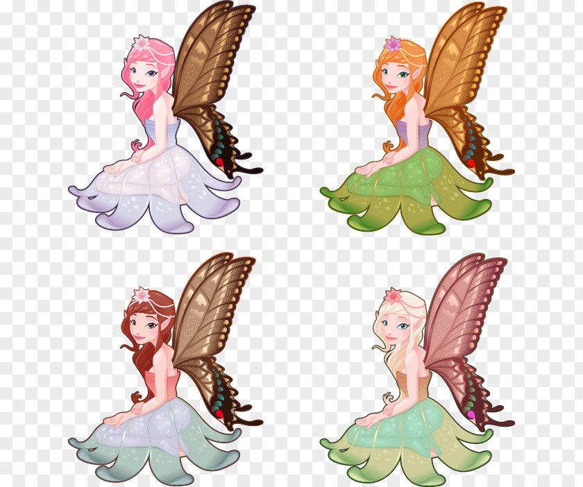 Vector Hand-painted Fairy Cartoon Illustration PNG