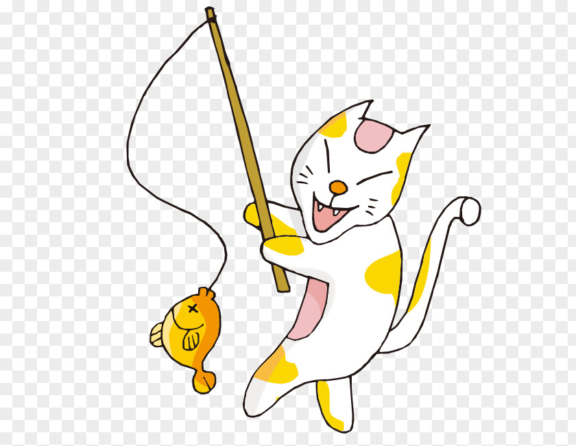 Fishing Cat Kitten Vector Graphics Image PNG