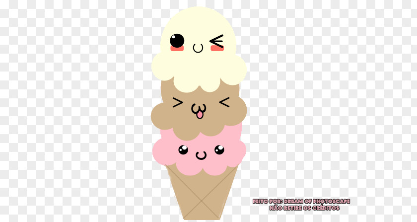 Kawaii Vector Ice Cream Cones Drawing Cupcake PNG