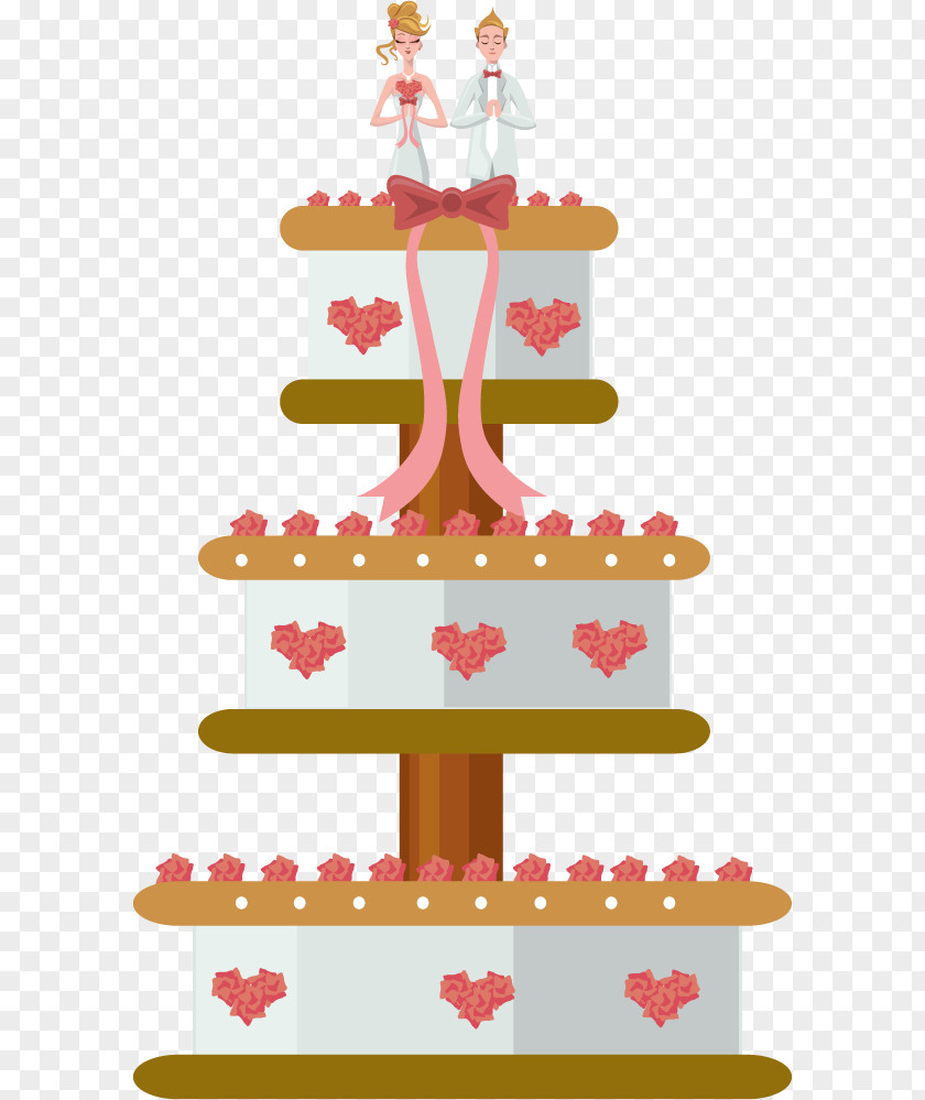 Vector Wedding Cake Layer PNG