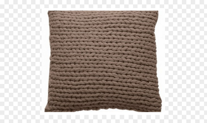 Boho Frame Throw Pillows Cushion Taupe Brown Wool PNG