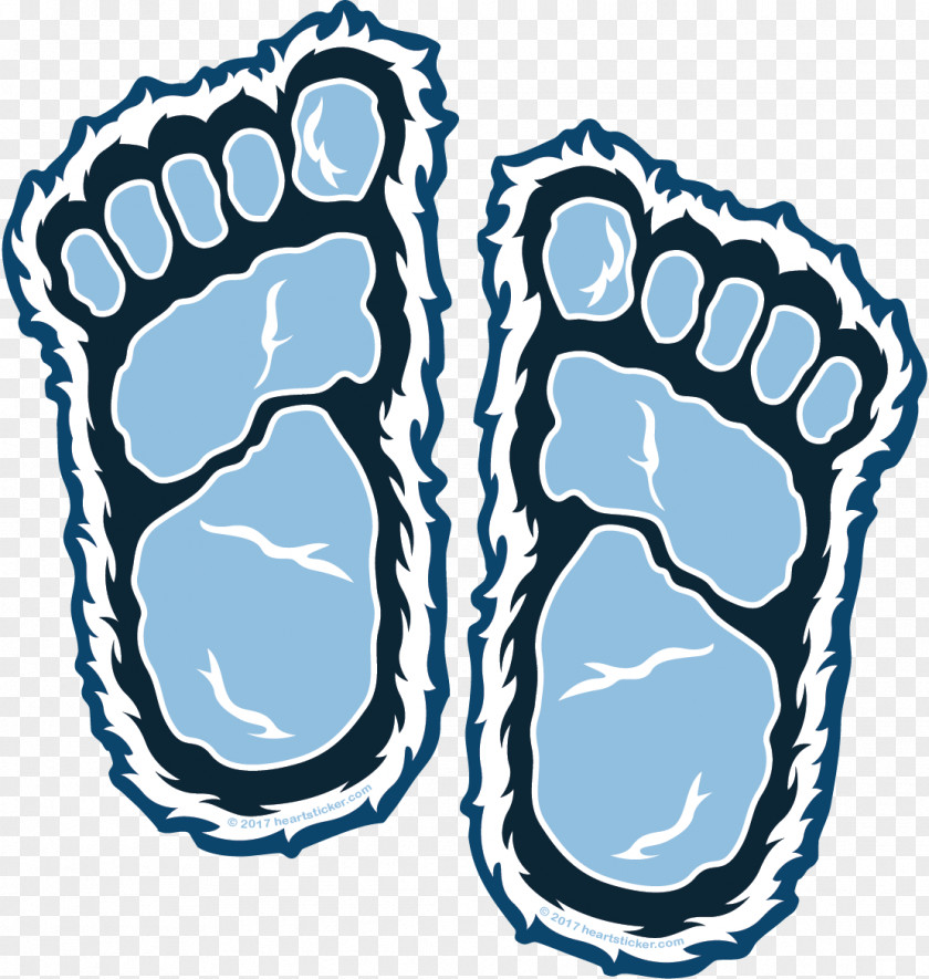 Footprints Bigfoot Yeti Footprint Sticker PNG