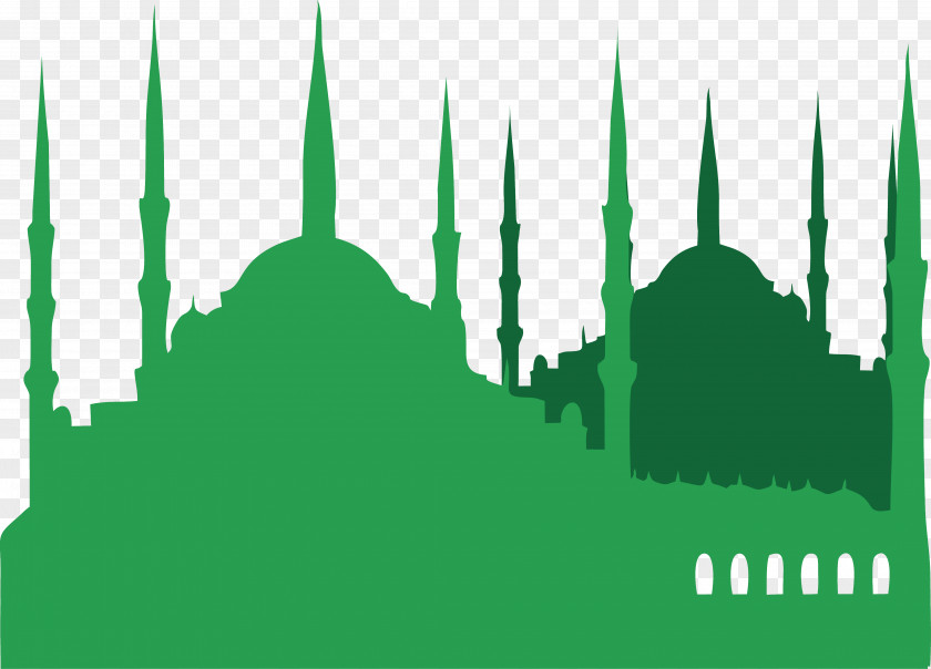 Green Islamic Church Turkey Islam Mosque Illustration PNG