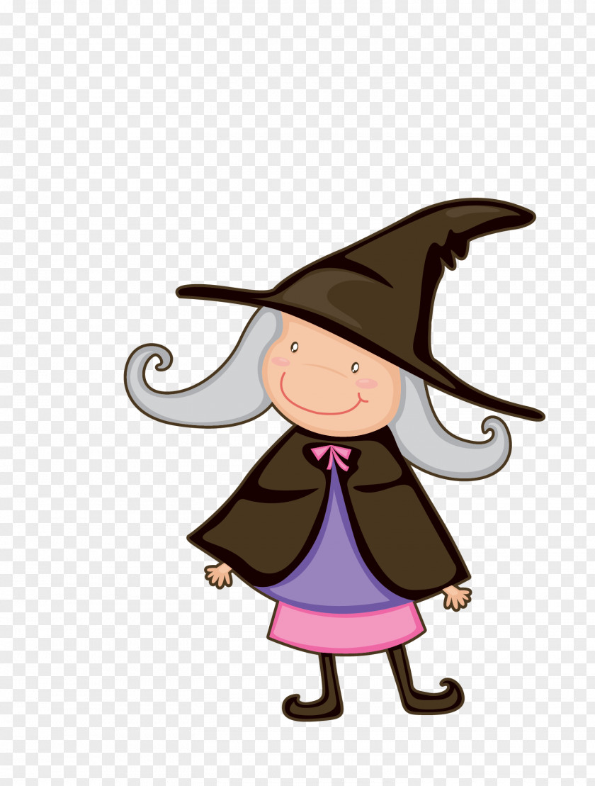 Cartoon Hand Painted Witch Halloween Party Game Jack-o-lantern PNG