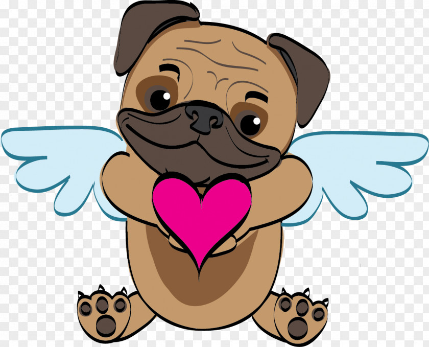 Cupid Pug Puppy Pet Dachshund Clip Art PNG