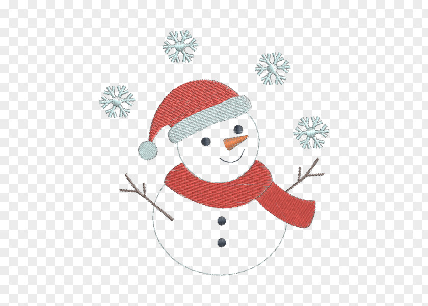 Snowman Embroidery Christmas Day Image PNG