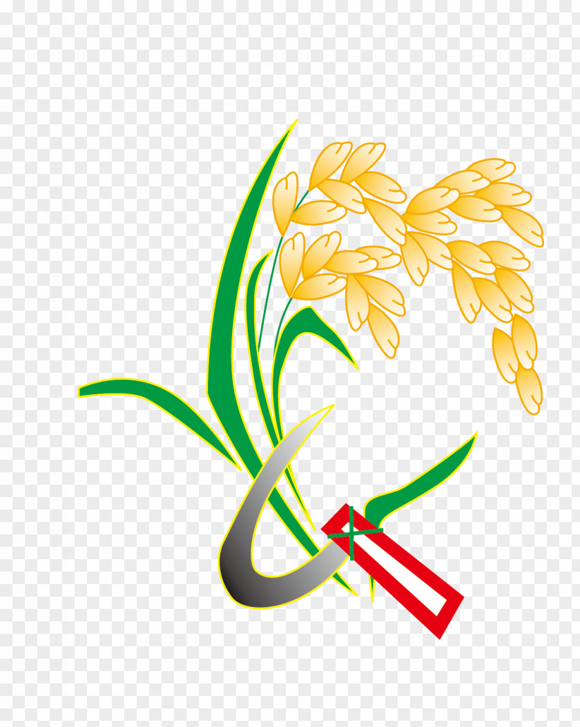 Vector Wheat Floral Design Clip Art PNG