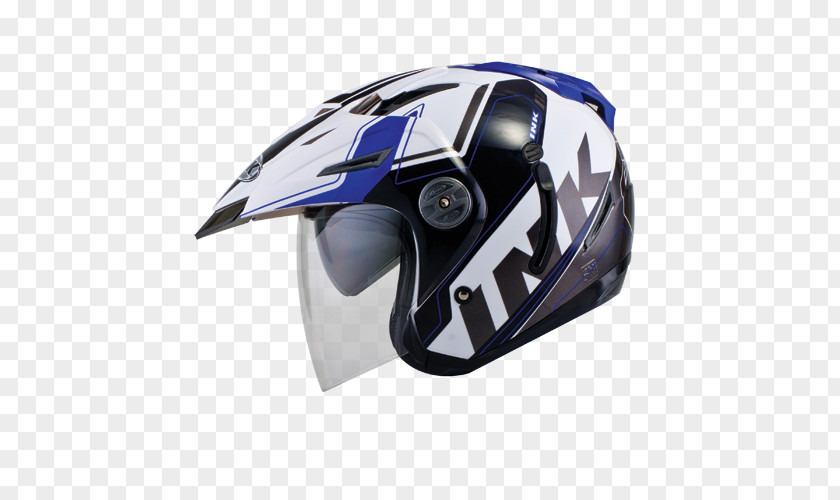 Blue Ink Motorcycle Helmets White Visor PNG