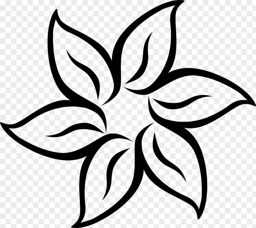 Frangipani Flower Drawing Black And White Clip Art PNG