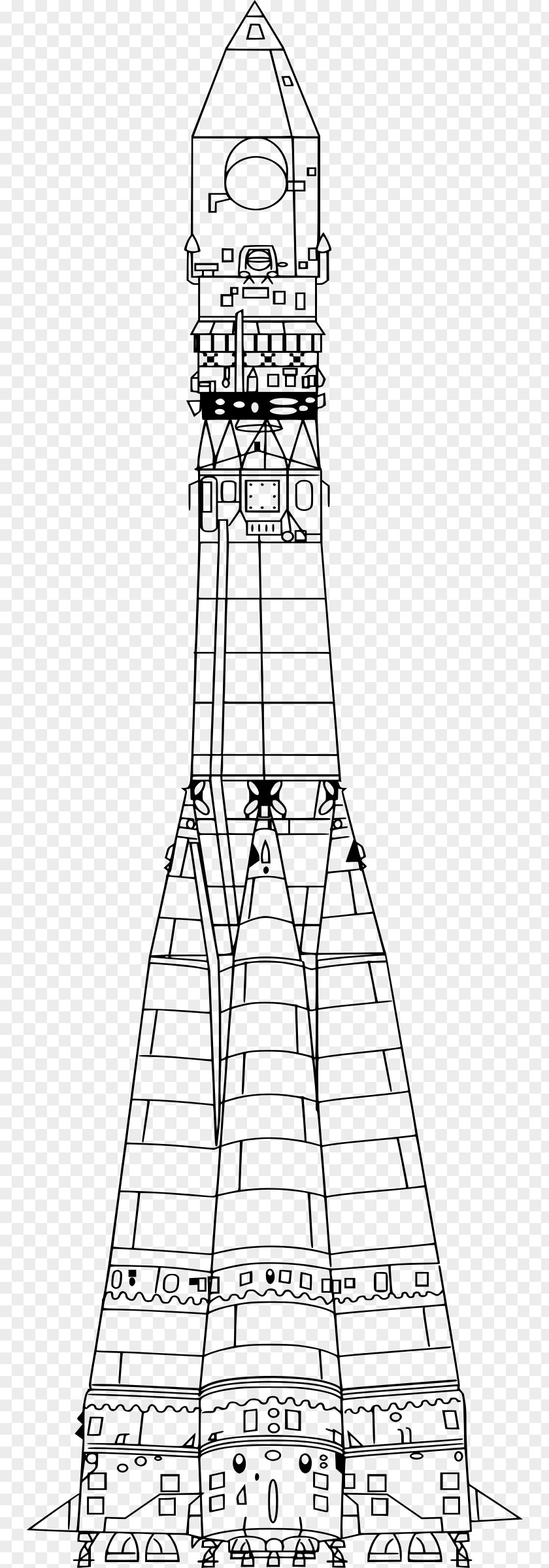 Rockets Rocket Vostok Chemical Automatics Design Bureau R-7 Semyorka Drawing PNG
