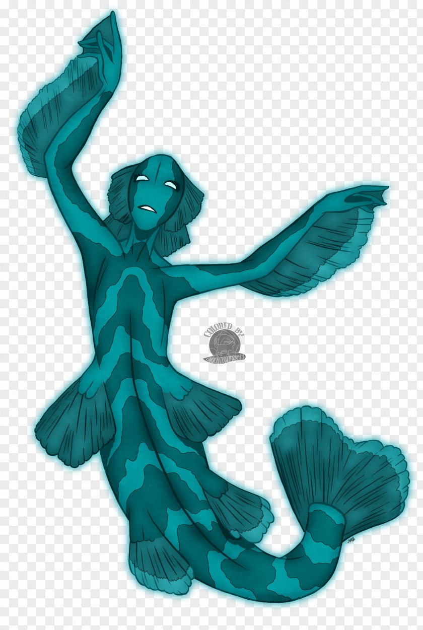 Black Mermaid Figurine Organism Turquoise Legendary Creature PNG