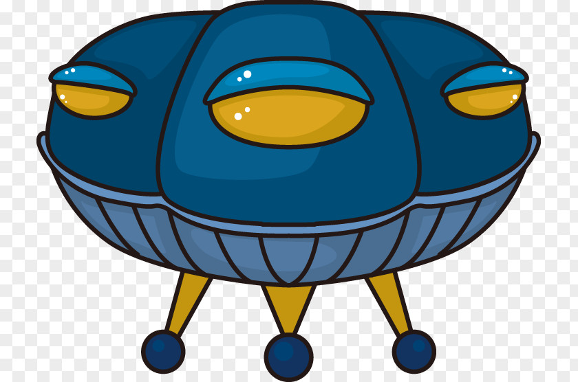 Cartoon UFO Unidentified Flying Object Icon PNG