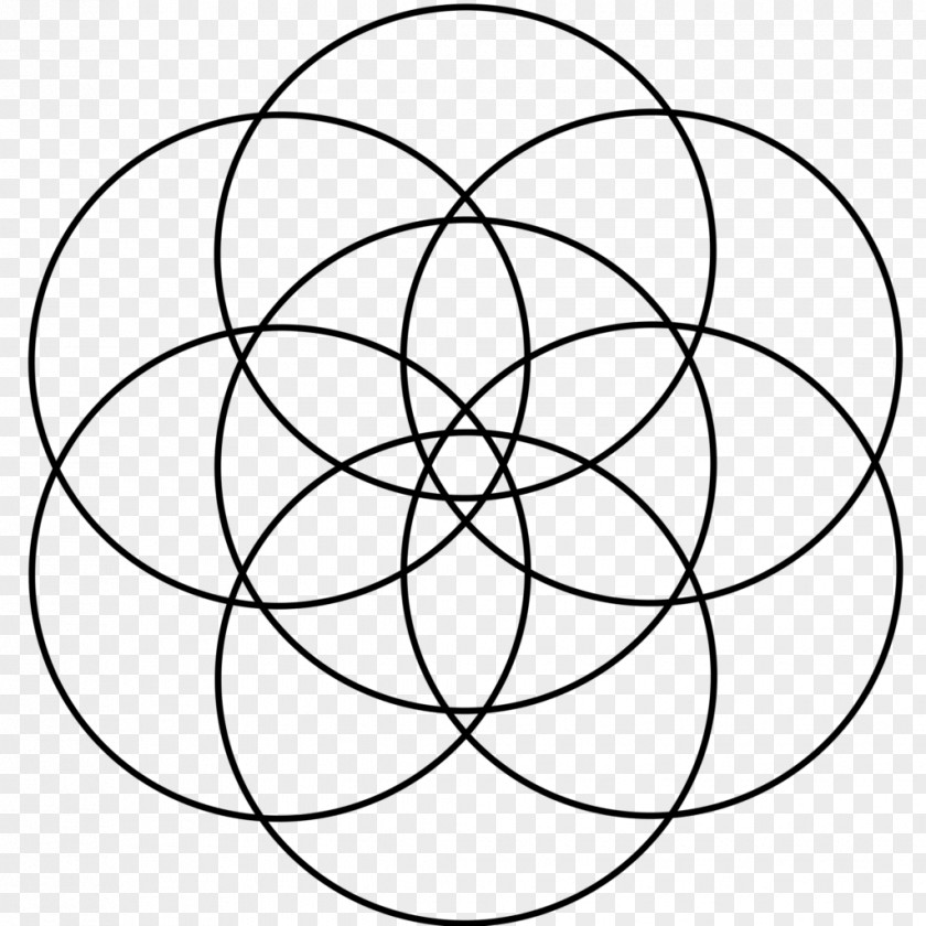 Circle Overlapping Circles Grid Sacred Geometry Mandala PNG
