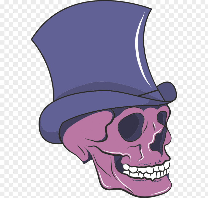 Skull Top Hat Headgear Clip Art PNG
