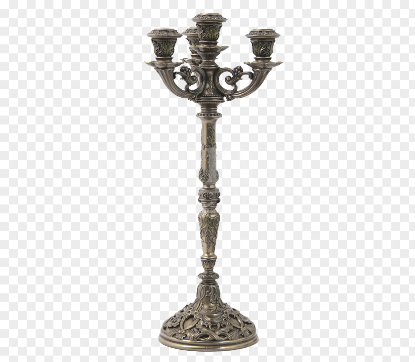 Candle Candlestick Candelabra Brass Baroque PNG