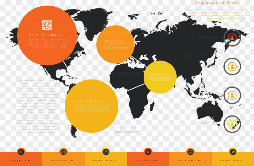 Circular Stereoscopic Label Map Globe World PNG