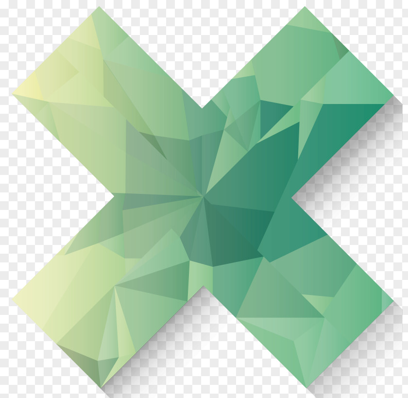 Line Paper Origami Green Art PNG