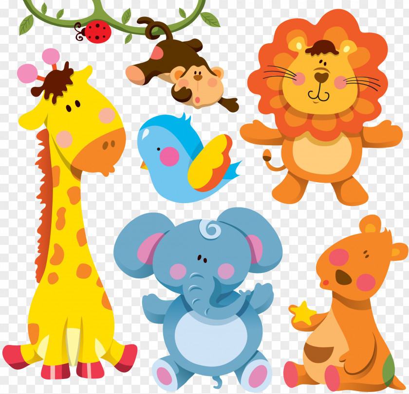 Cartoon Animals Giraffe Animal Illustration PNG