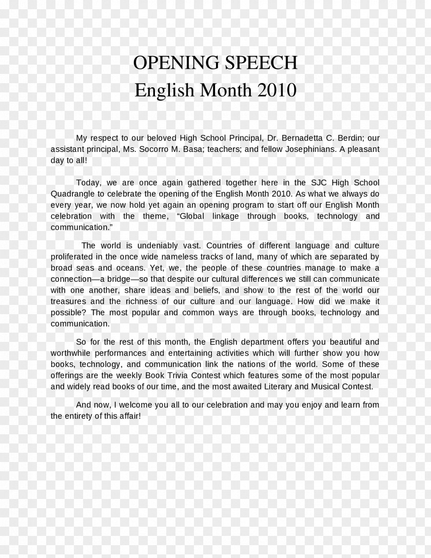 Celebrate Celebration Speech English Head Teacher School Paper PNG