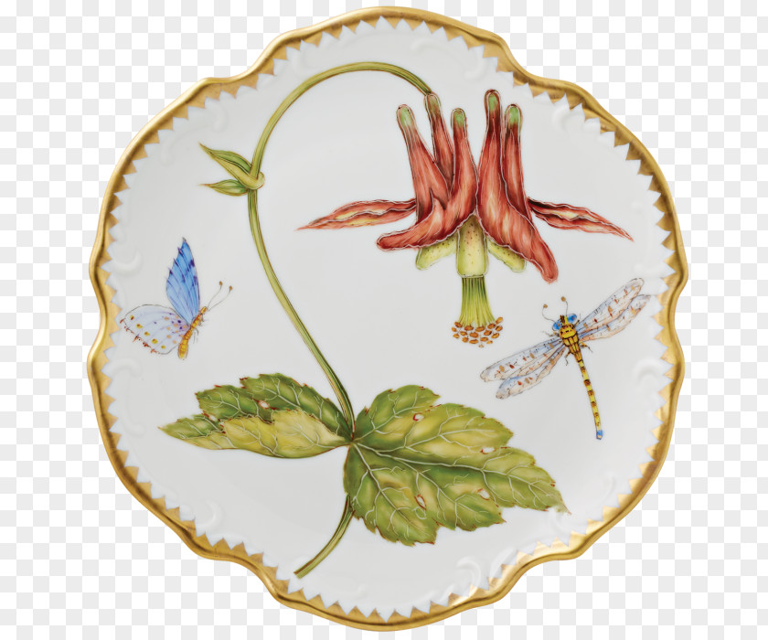 Hand-painted Delicate Lace White House Tableware Platter Plate Replacements, Ltd. PNG