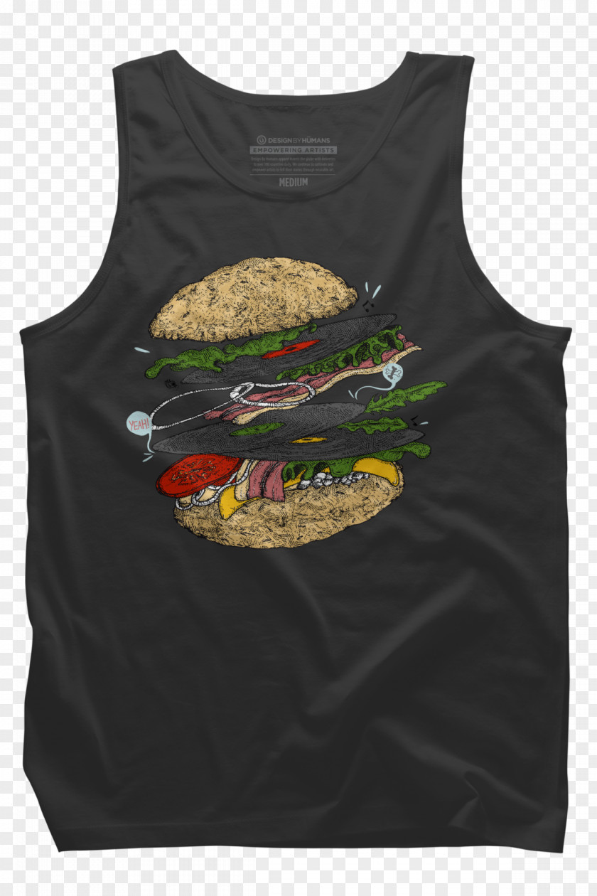 Tank Top T-shirt Samsung Galaxy S5 Sleeveless Shirt Hamburger Canvas Print PNG