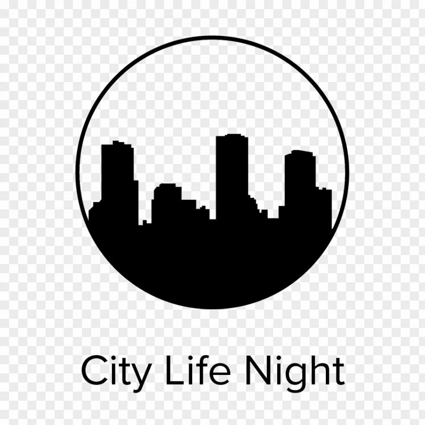 City Life Logo Silhouette Church Black And White PNG