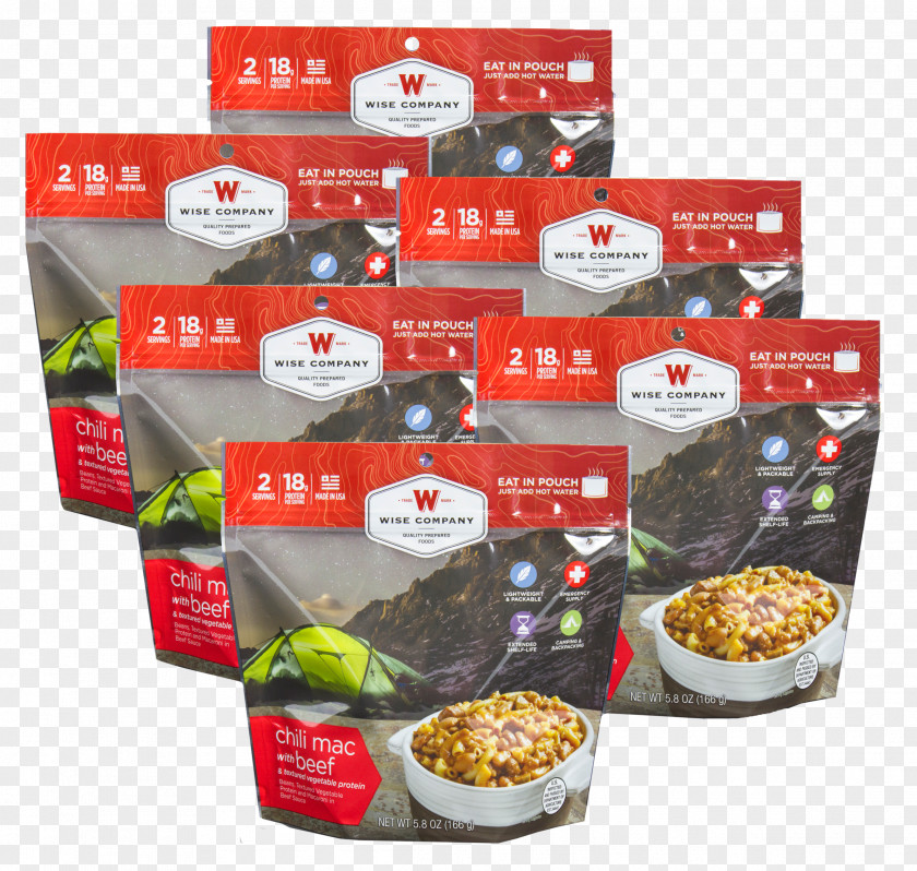 Dried Beef Chili Mac Camping Food Con Carne Entrée PNG