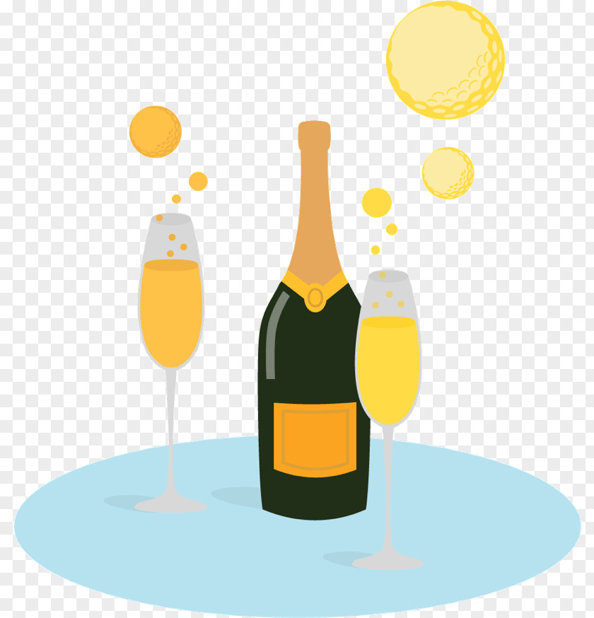 Champagne Wine Sandvig Minigolf Glass Bottle PNG