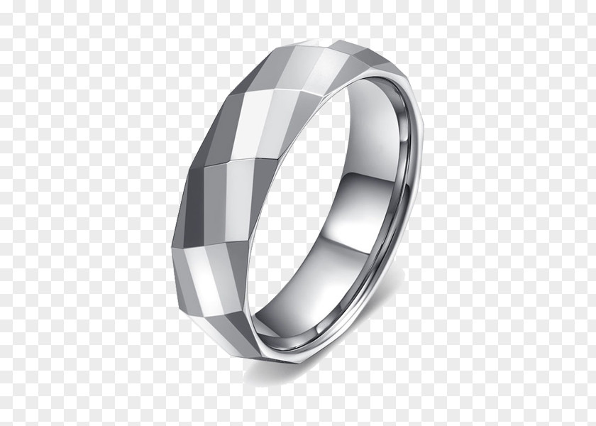 Steel Titanium Wedding Ring Silver PNG