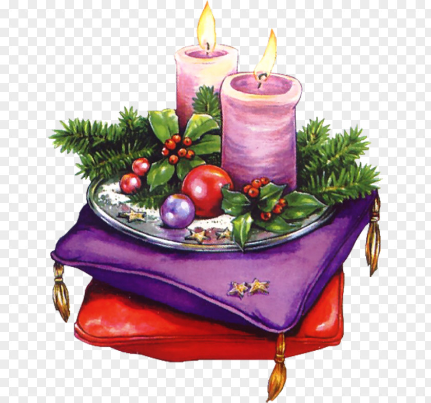 Advent Watercolor Christmas Day Santa Claus Candle Ornament Decoration PNG