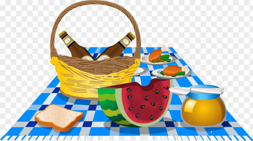 Cookout Time Picnic Baskets Vector Graphics Image Food PNG