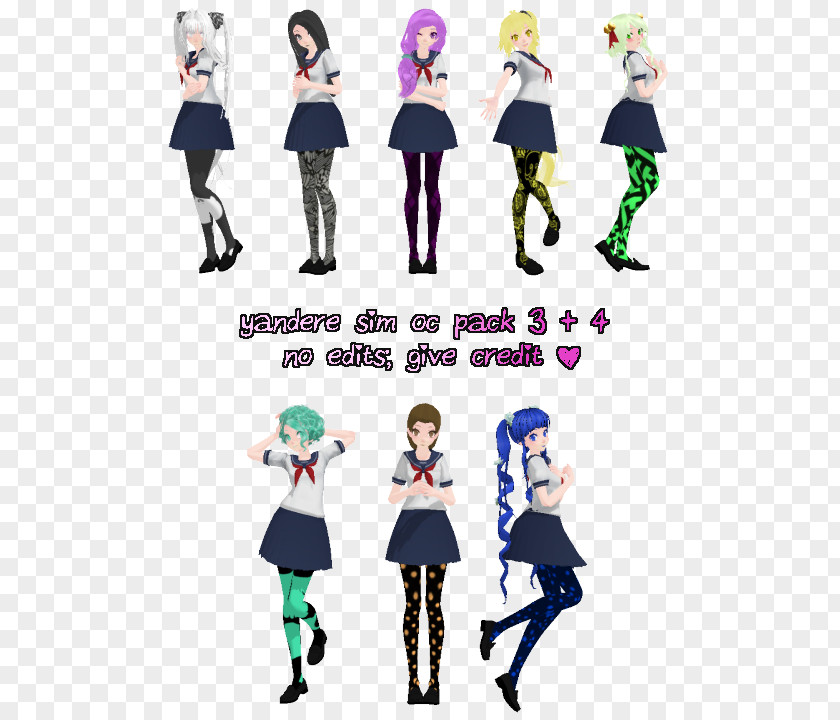 Too Easy Hard Just Right Yandere Simulator Art Character Female PNG